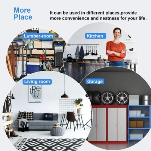 BestOffice 4 Shelf Wire Shelving,Height Adjustable Metal Shelving,for 1000 LBS Capacity,Chrome