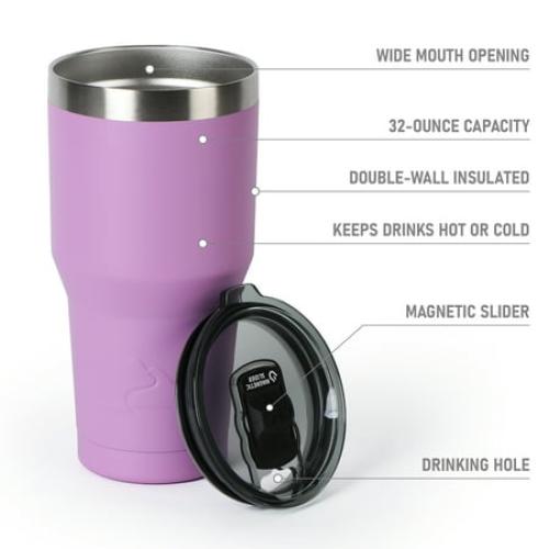Ozark Trail 32 oz Insulated Stainless Steel Tumbler, New Lilac