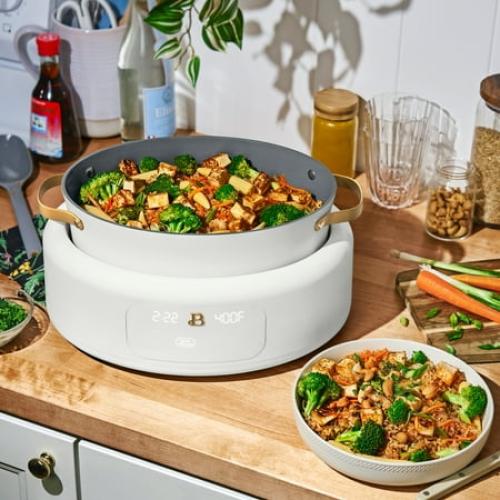 Beautiful 10 in 1, 6 Qt Electric Multi-Cooker, White Icing by Drew Barrymore