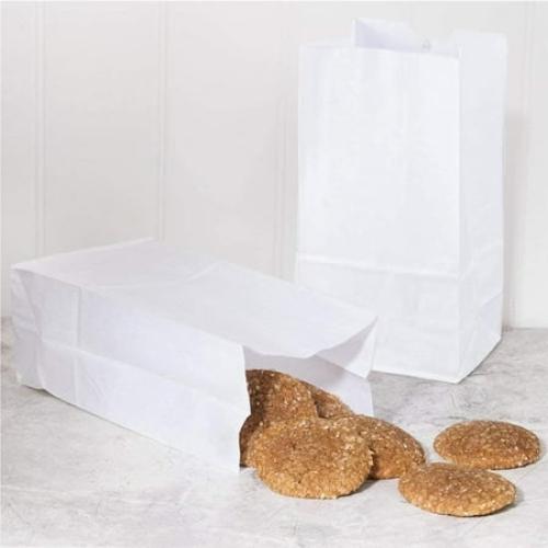 Concession Essentials 4lb White Paper Bags - Pack of 150ct. Eco-Friendly White Paper Lunch Bags. Great for Holiday Cookie Bags and Arts and Crafts.
