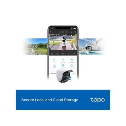 TP-Link Tapo 2K QHD Outdoor Pan/Tilt Wi-Fi Security Camera, 360° View, Motion Tracking, Color Night Vision, Free Person/Vehicle/Motion Detection, Cloud & SD Card Storage, 24/7 Recording (Tapo C520WS)