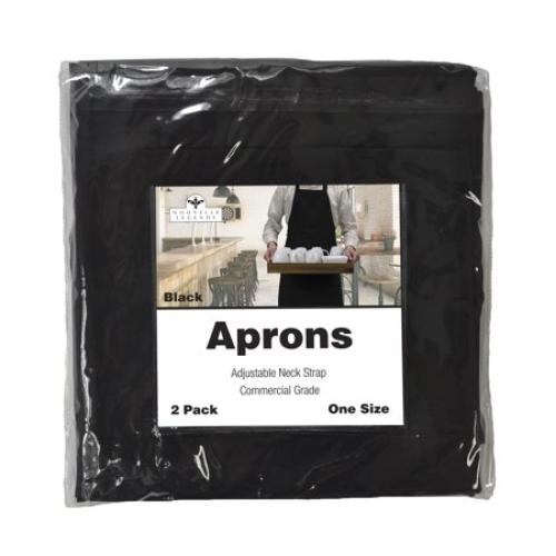 Nouvelle Legende Commercial Grade Kitchen Bib Apron, 2 Pack, Black, One Size ‼️ONLY COMES WITH ONE ‼️