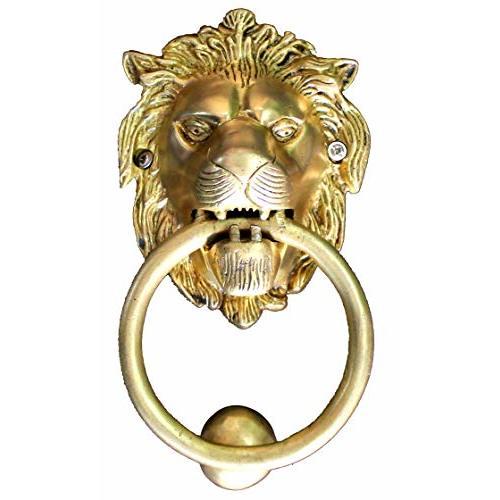StonKraft Brass Lion Door Knocker Knockers Gate Knocker Door Accessories (Lion 5)