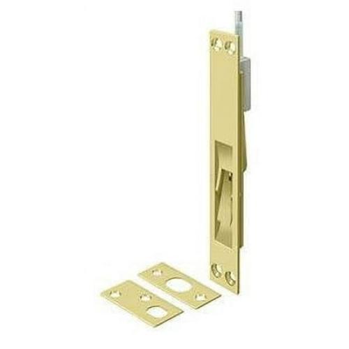 Deltana 12EFB3 12 Extension Flush Bolt; Solid Brass; Bright Brass Finish
