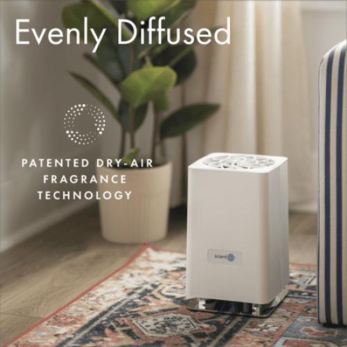 ScentAir Whisper HOME Diffuser – Sleek Ultra-Quiet System for Home, Adjustable Scent Settings, White