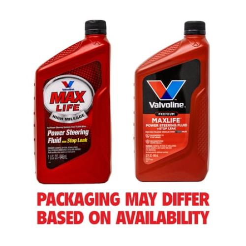 Valvoline MAXLIFE Power Steering Fluid   Stop Leak - 32 oz for High Mileage Systems