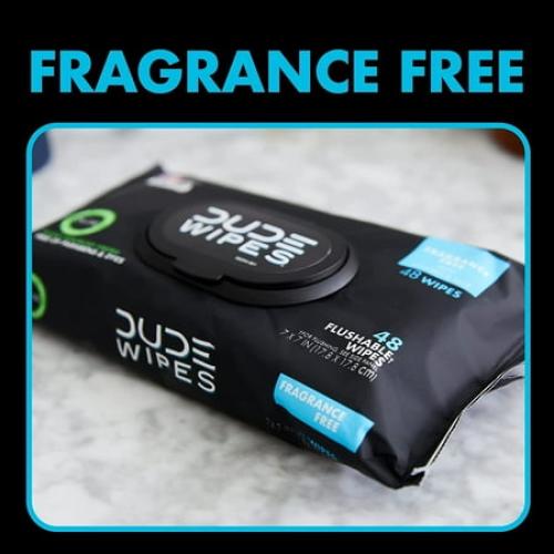 2 Pack ..DUDE Wipes Unscented XL Flushable Wipes,
