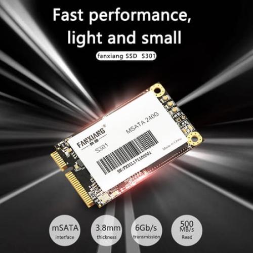 fanxiang S301 512GB mSATA SSD Mini SATA III 6Gb/s Internal Solid State Drive, Up to 550MB/s, 3D NAND, Compatible with Ultrabook Desktop PC Laptop