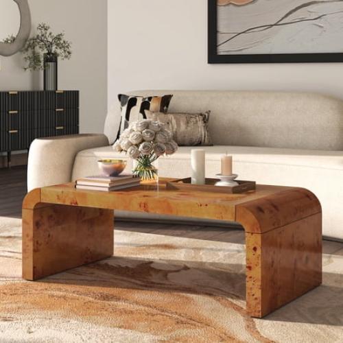 New Pacific Direct Adriel Burl Wood Coffee Table