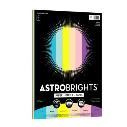 Astrobrights Playful Paper, 8.5 x 11, 24 lb./89 Gsm, 100 Sheets (91022
