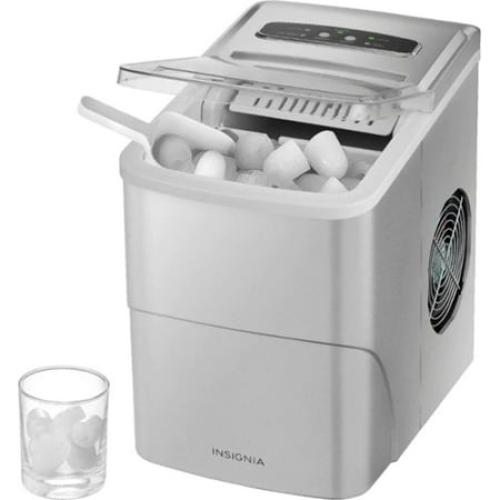 Insignia - 26-Lb. Portable Ice Maker -Silver