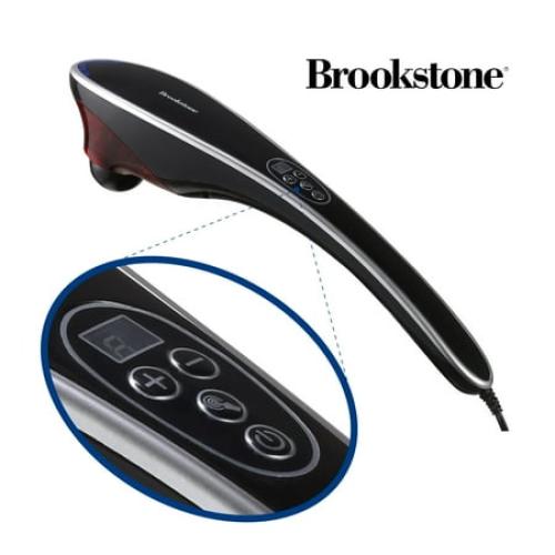 Brookstone Heating Percussion Body Massager, Black