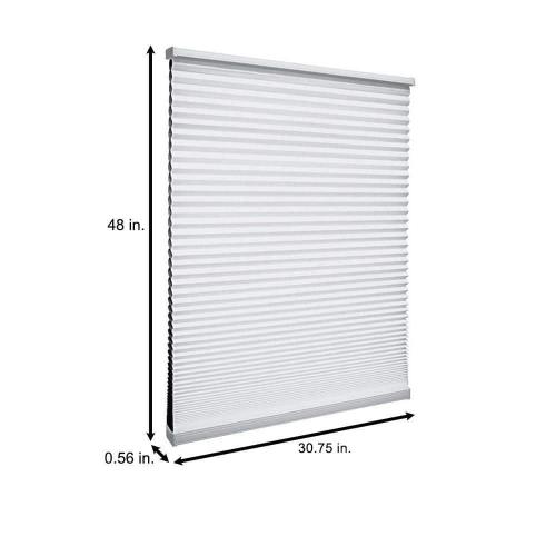 Home Decorators Collection Shadow White Cordless Blackout Cellular Shades for Windows - 31 in. W x 48 in. L (Actual Size 30.75 in. W x 48 in. L)