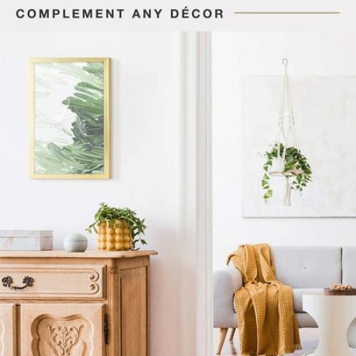 MCS Foundation 16x24 Poster Frame Traditional Brass, Vertical & Horizontal Wall Hanging Large Picture Frame for Photos, Posters & Art Prints (1-Pack)