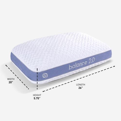 BEDGEAR Balance Performance Pillow - Size 1.0, 2.0 and 3.0 - Firm Support Pillow for Neutral/Warm Sleepers - High Loft