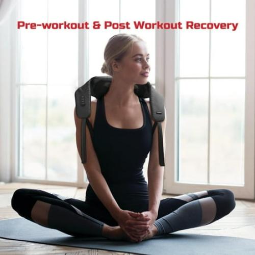 FitRx Shiatsu Pro Shiatsu Back and Neck Massager, Cordless Heated Neck and Shoulder Massager