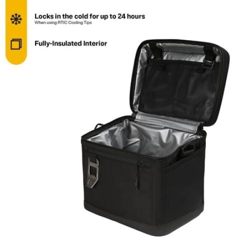 RTIC 15 Can Everyday Soft Cooler, 16 qt Collapsible with Bottle Opener, Black