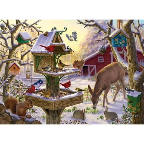 Bits and Pieces Jigsaw Puzzle Sunrise Feasting Winter by Liz Goodrick-Dillon 500 Piece 18 x 24