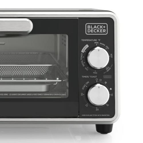 Black Decker Crisp ‘N Bake PRO Stainless Steel 4-Slice Air Fryer Toaster Oven