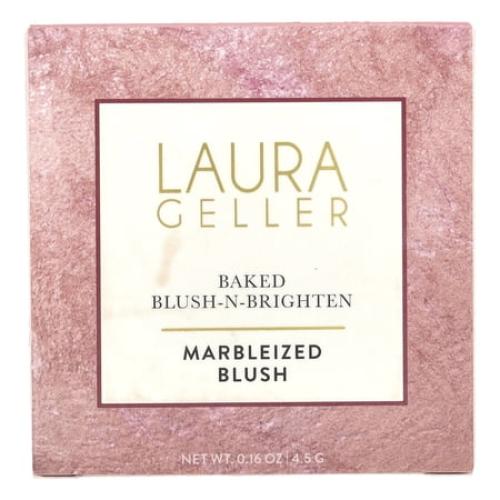 LAURA GELLER NEW YORK Baked Blush-n-Brighten Marbleized Blush for Cheeks - Ethereal Rose - Natural Finish - Buildable Color