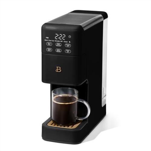 Beautiful Perfect Grind™ Programmable Single Serve Coffee Maker, Black Sesame by Drew Barrymore❗MAY HAVE MISSING PIECES/NEEDS CLEANING❗