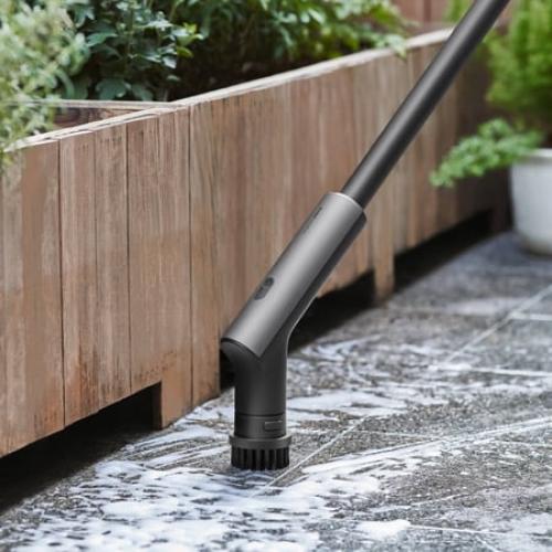 HOTO Household Cleaning Spin Scrubber with 6 Brush Heads, Long Handle and Waterproof