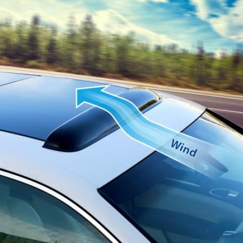 Goodyear Shatterproof Sunroof Wind Deflector 42.5, Tinted Sun and Moonroof Visor for Deflecting Noise, Rain, and Windy Weather, Car Accessories, Sun Shade Light Tint - GY004902