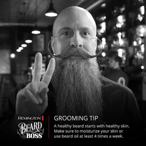 Remington Vacuum Beard and Stubble Trimmer, Black, MB6850