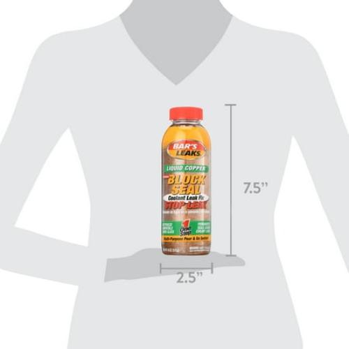 2 pack Bar's Leaks Block Seal Liquid Copper Coolant Leak Fix, 18 oz