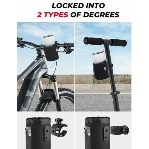 KEMIMOTO Motorcycle Cup Holder, Oxford Fabric Motorcycle Drink Holder with 0.6-1.5 Alligator Clamp, Universal Water Bottle Cup Accessories for Bike, ATV/UTV, Scooter, Boat, Walker