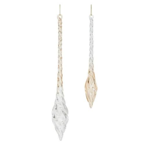 Melrose International LLC Drop Ornament (Set of 12) 9H, 12H Glass