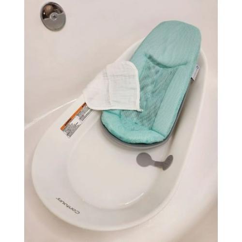Contours Oasis 4-in-1 Comfort Cushion Baby Bathtub, Newborn, Infant andToddler Bath - White