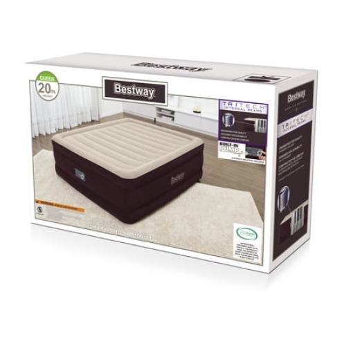 Bestway Maroon 20 Queen Air Mattress with Built-in Pump