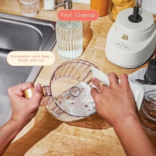 Beautiful 3-Cup Food Chopper, White Icing by Drew Barrymore