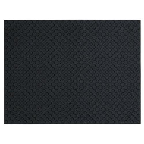 Mohawk Home Solid All Purpose 1/2 Non Skid Heavy Duty Rubber Floor Mat Pebble, Black, 24in x 36in