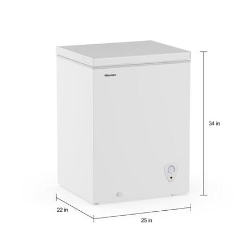 Hisense 5 Cu ft Garage Ready Chest Freezer, White Model WFC050M6XWD