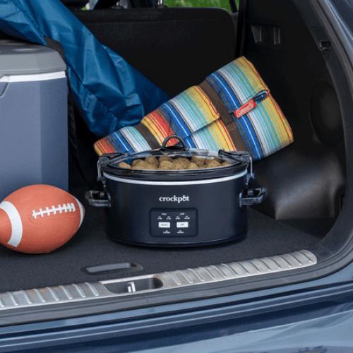 Crock-Pot® One-Touch Control 6-Quart Cook & Carry Slow Cooker, Matte Black