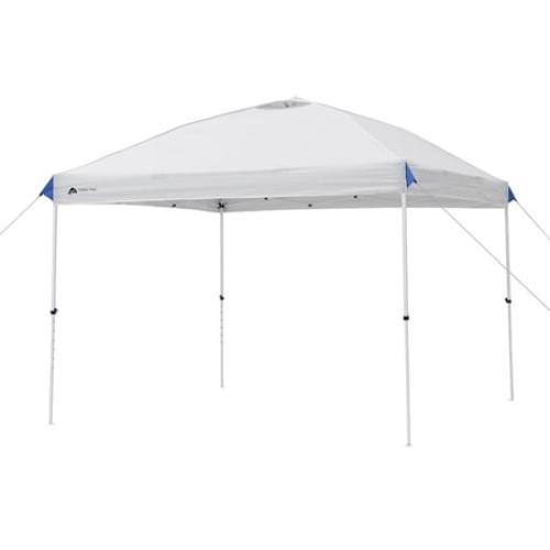 Ozark Trail 10x10 Instant Pop Up Canopy Tent with Simple Push Setup – Straight Leg Pop-Up Tent for Tailgating, Camping & Events, White