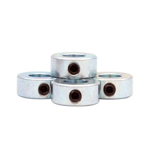 FKG 1/2 Bore Zinc Plated Shaft Collars Solid Steel Set Screws Set of 4