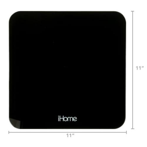 iHome Digital Battery Powered Bathroom Scale 397 lbs with Fit  Personal Coach App, FSA and HSA Eligible, Black