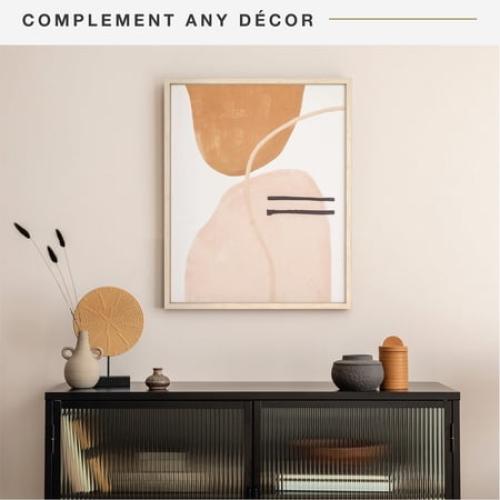 MCS Canvas Float Frames 16x20 Frame, Black Frame for Finished Canvases, Vertical & Horizontal Wall Hanging Large Frame with Adhesive for Canvas Paintings (1-Pack)