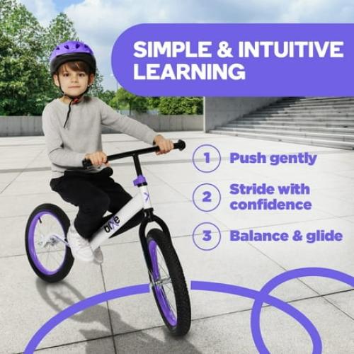 Bixe 16 Pro Balance Bike for for Big Kids 5 to 9 Years Old (Violet)
