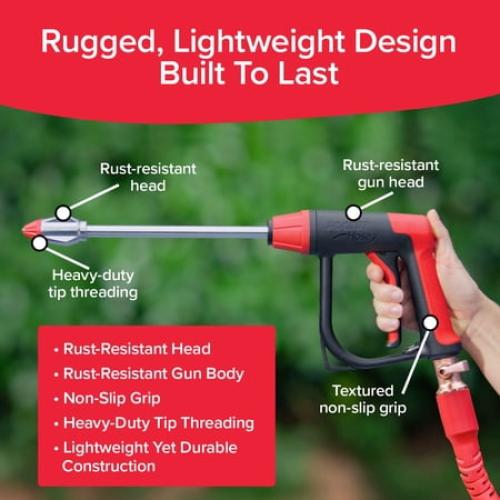 Pocket Hose Arrow, Turn Any Garden Hose Into a Powerful Washer, 4 Precision Tips