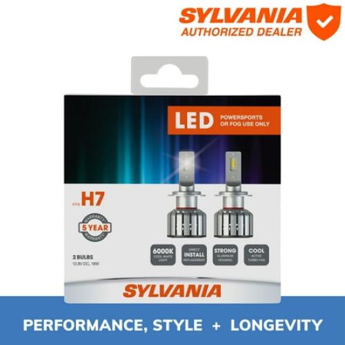 Sylvania H7 LED Fog Light and Powersport Bulb, 2 Pack, Compatible with Multiple Cars