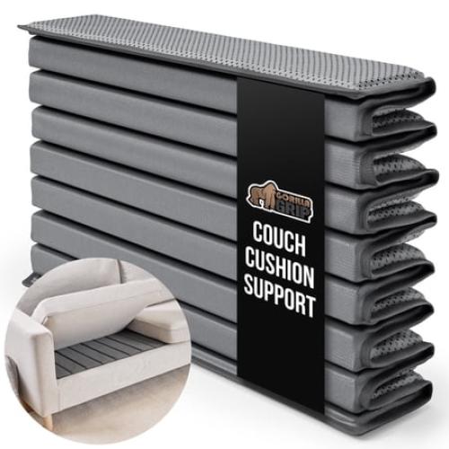 GORILLA GRIP Heavy Duty Couch Cushion Support Board to Fix Sagging Sofas, 24 x 78 Wide Oversized Sofa, Plywood Boards Add Strong Seat Supports, Stay in Place Replacement Stuffing Under Couches Gray