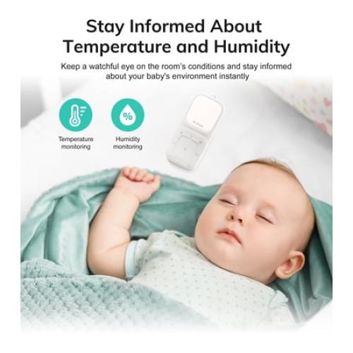 Dr.Care Portable Digital Audio Baby Monitor Built-in Nightlight , Hanging Cord 1000ft Range ABM002