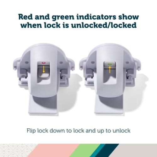 Safety 1st Secure-to-Explore Adhesive Magnetic Locks 2 Locks/1 Key, White