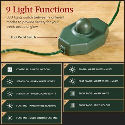 Best Choice Products 7.5ft Pre-Lit Scotch Pine Christmas Tree w/ 1,320 Branch Tips, 450 2-in-1 LED Lights