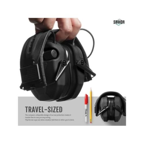 Savior Equipment Apollo Electronic Sound Suppressor, Black, Collapsed: 5.5 x 5.5 x 4