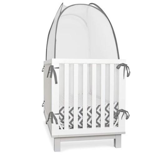 KinderSense Baby Crib Safety Tent - Pop-up See-Through Crib Net with Mosquito Net